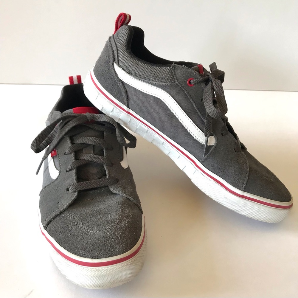 Vans Suede and Canvas Sneakers Gray Youth 7 Men’s 7 Women’s 8.5 25 cm
